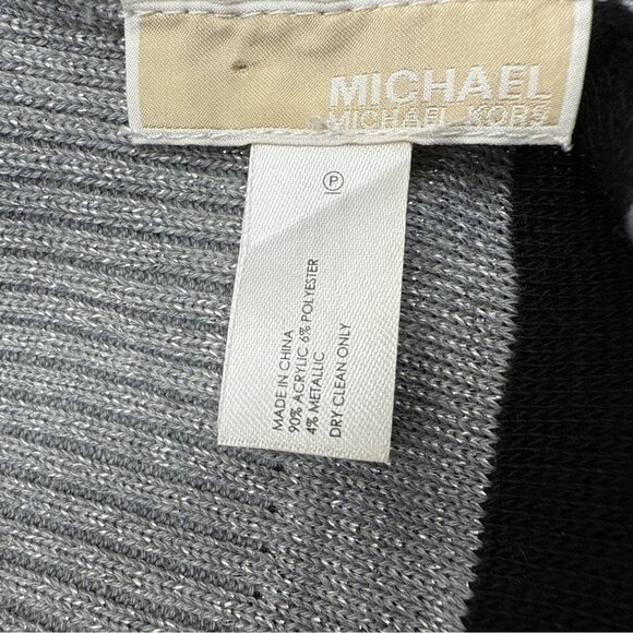 Michael Kors Black & Gray Monogram Knit Scarf - Picture 4 of 5